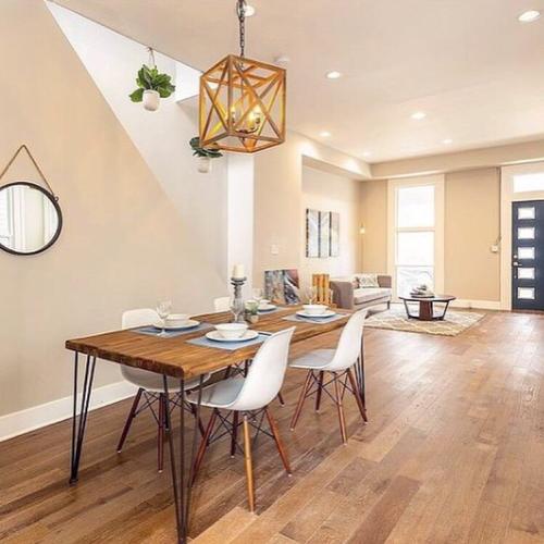 dining room and living room